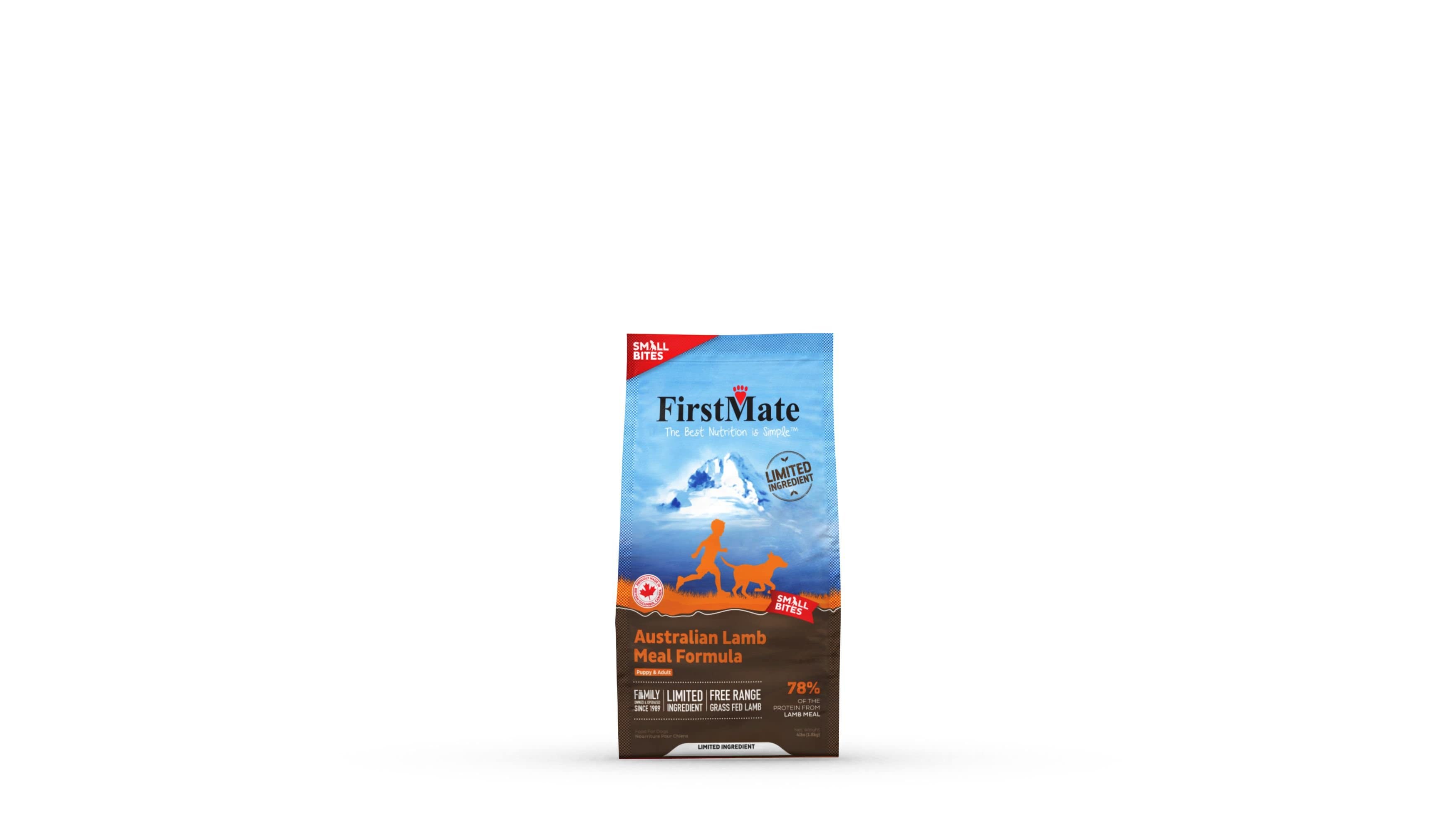Firstmate Small Bites Limited Ingredient Diet Grain-Free Australian Lamb Meal Formula Dry Dog Food, 4-lb bag