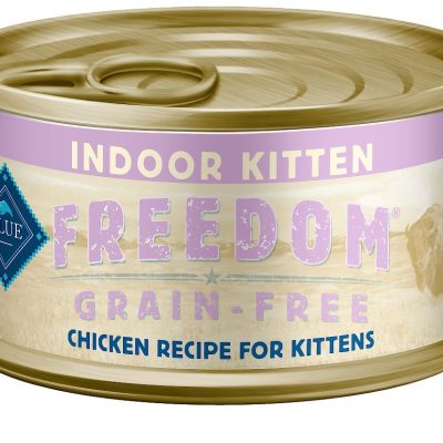 Blue Buffalo Freedom Indoor Kitten Chicken Recipe Grain-Free Canned Cat Food, 3-oz, case of 24
