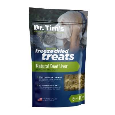 Dr. Tim's Natural Beef Liver Genuine Freeze-Dried Dog & Cat Treats, 6-oz bag