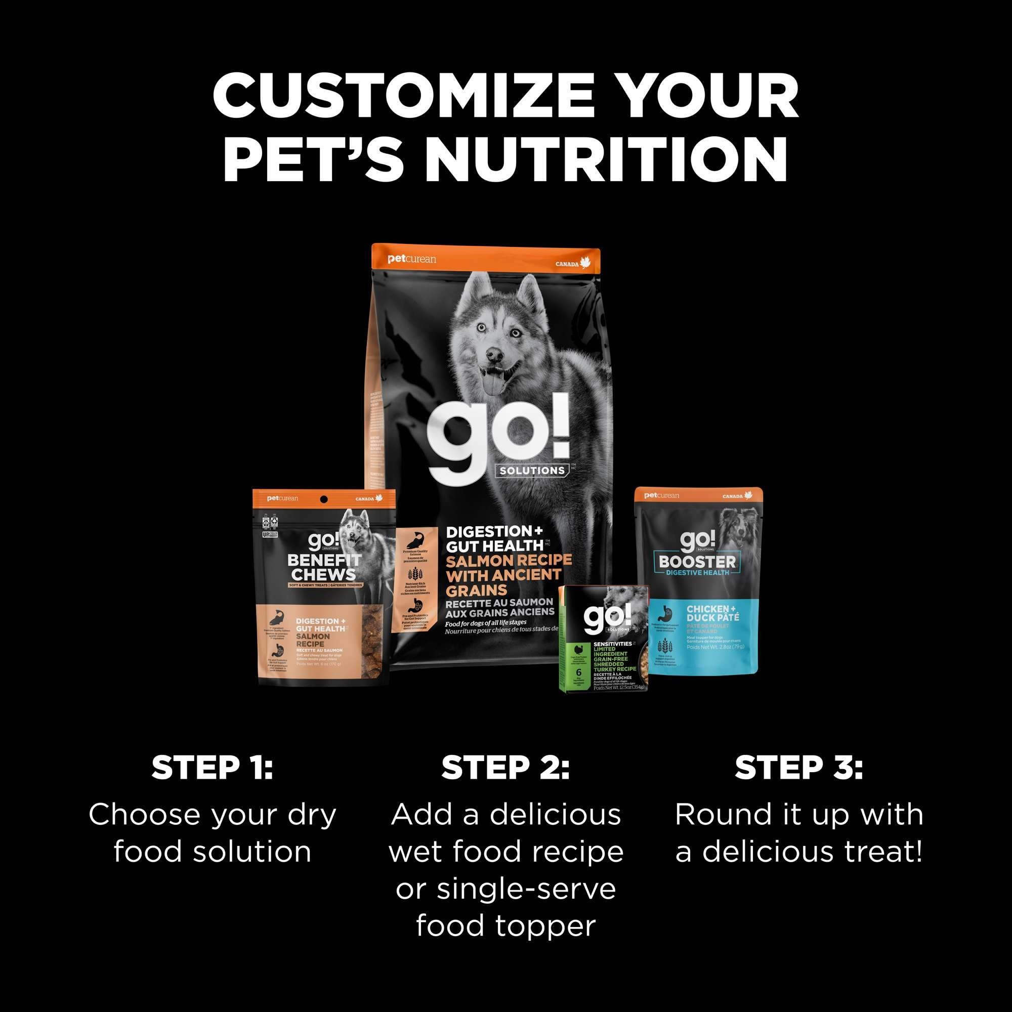 Go! Solutions Benefit Chews Digestion + Gut Health Benefit Salmon Recipe Soft & Chewy Dog Treats, 6-oz bag - image 3