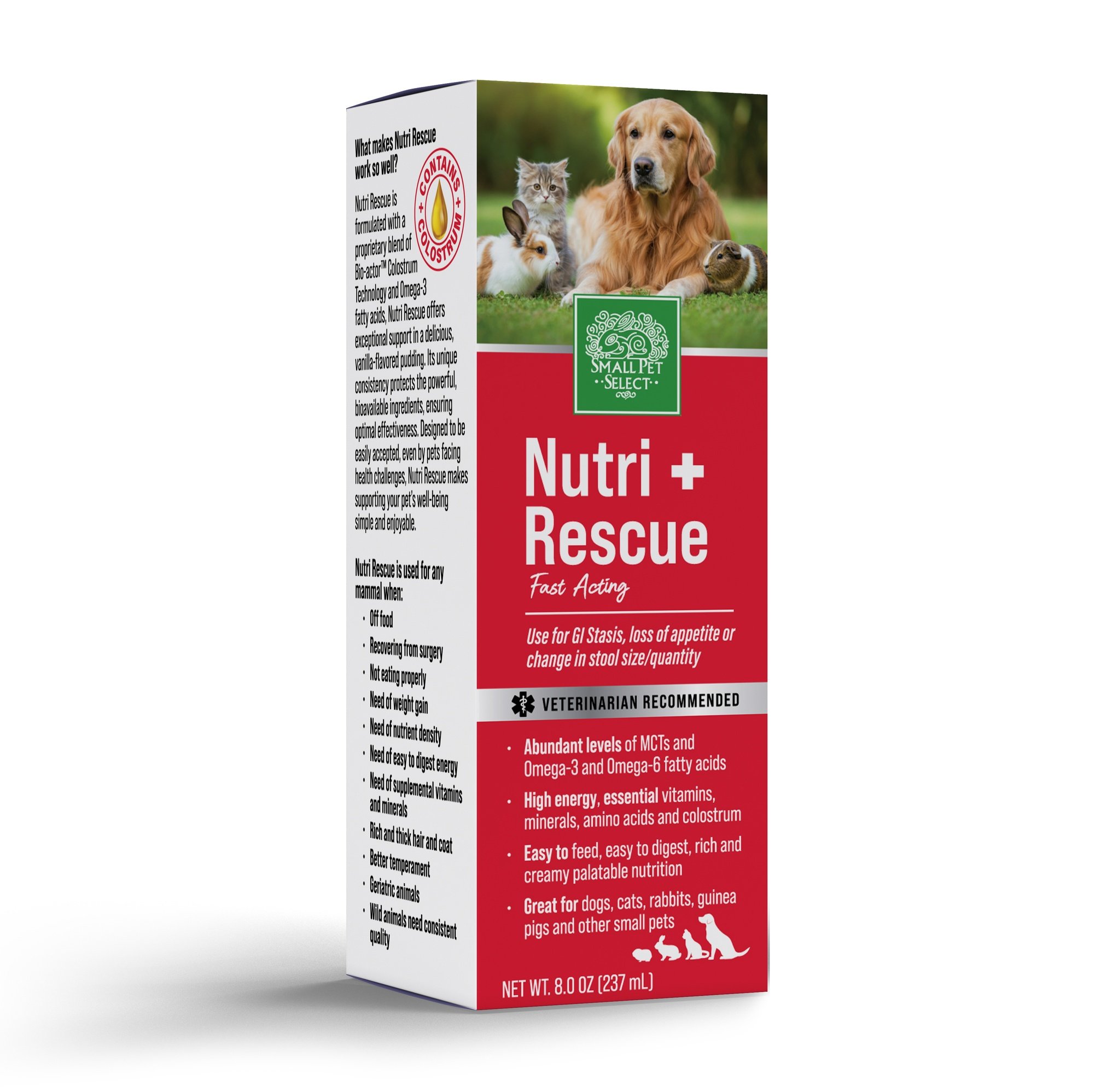 Small Pet Select Nutri-Rescue Liquid Small Pet Supplement, 8-fl oz bottle