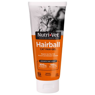 Nutri-Vet Salmon Flavored Gel Hairball Control Supplement for Cats, 3-oz tube