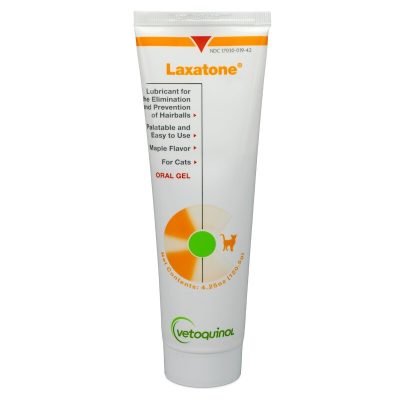 Vetoquinol Laxatone Gel Hairball Control Supplement for Cats, 4.25-oz tube