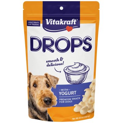 Vitakraft Drops Bite-Sized Yogurt Small Dog Training Treats, 8.8-oz bag