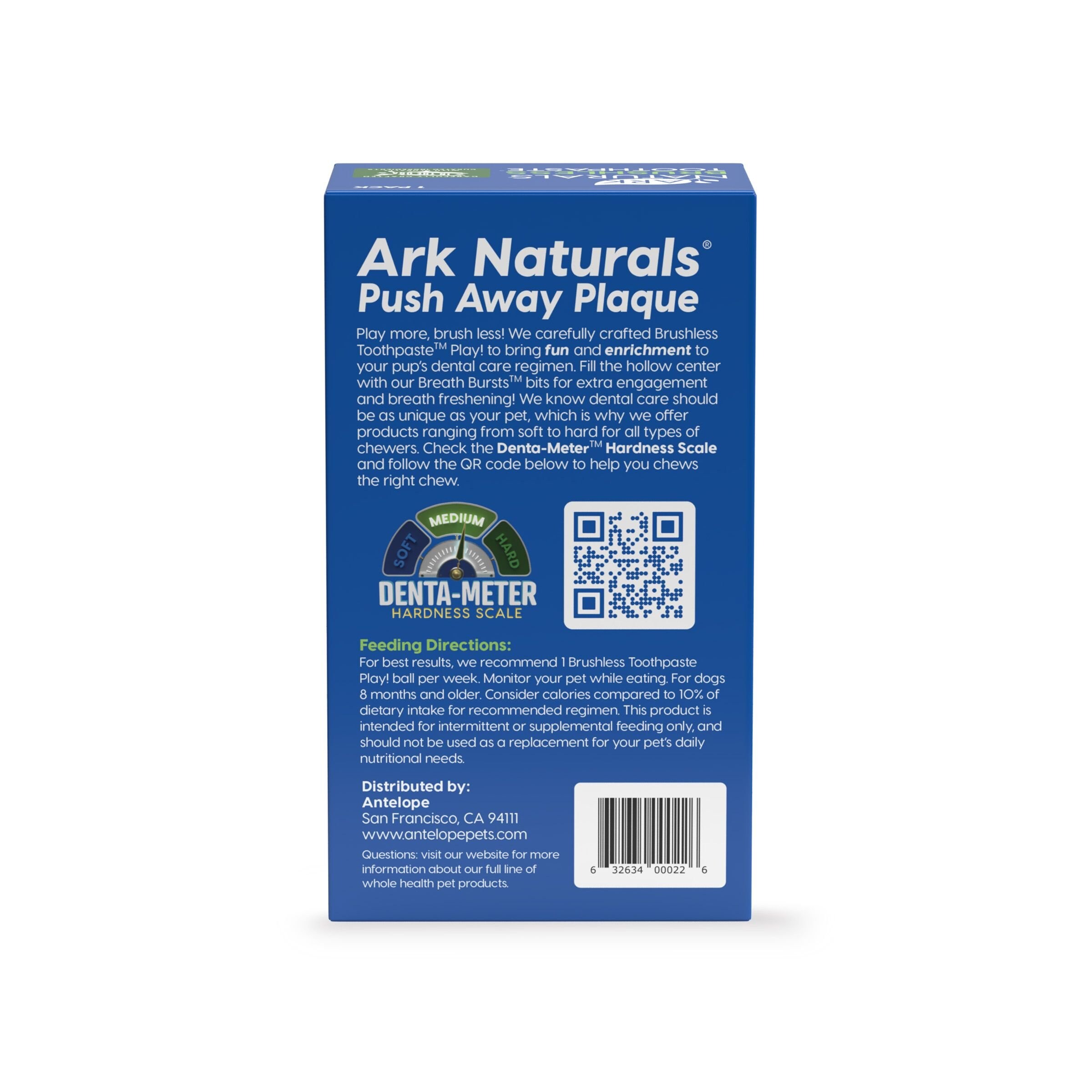 Ark Naturals Brushless Toothpaste Play! Mint Adult Dental Dog Treats, 4-oz box, 1 count