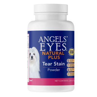 Angels' Eyes Natural Plus Beef Flavored Powder Tear Stain Supplement for Dogs, 2.64-oz bottle