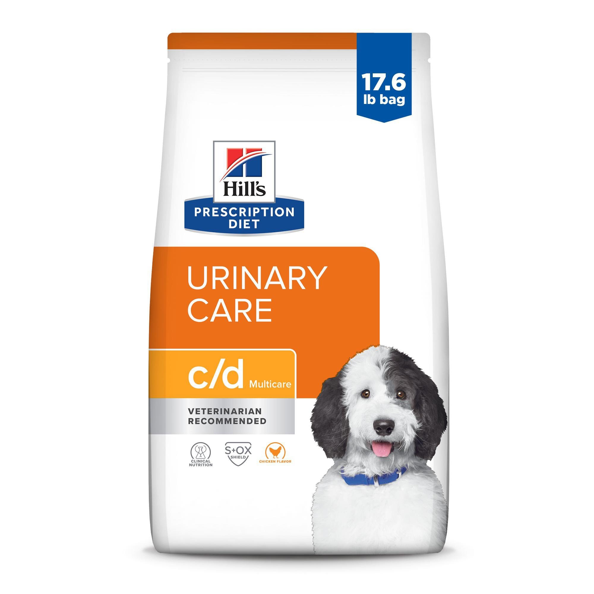 Hill's Prescription Diet c/d Multicare Urinary Care Chicken Flavor Dry Dog Food, 17.6-lb bag
