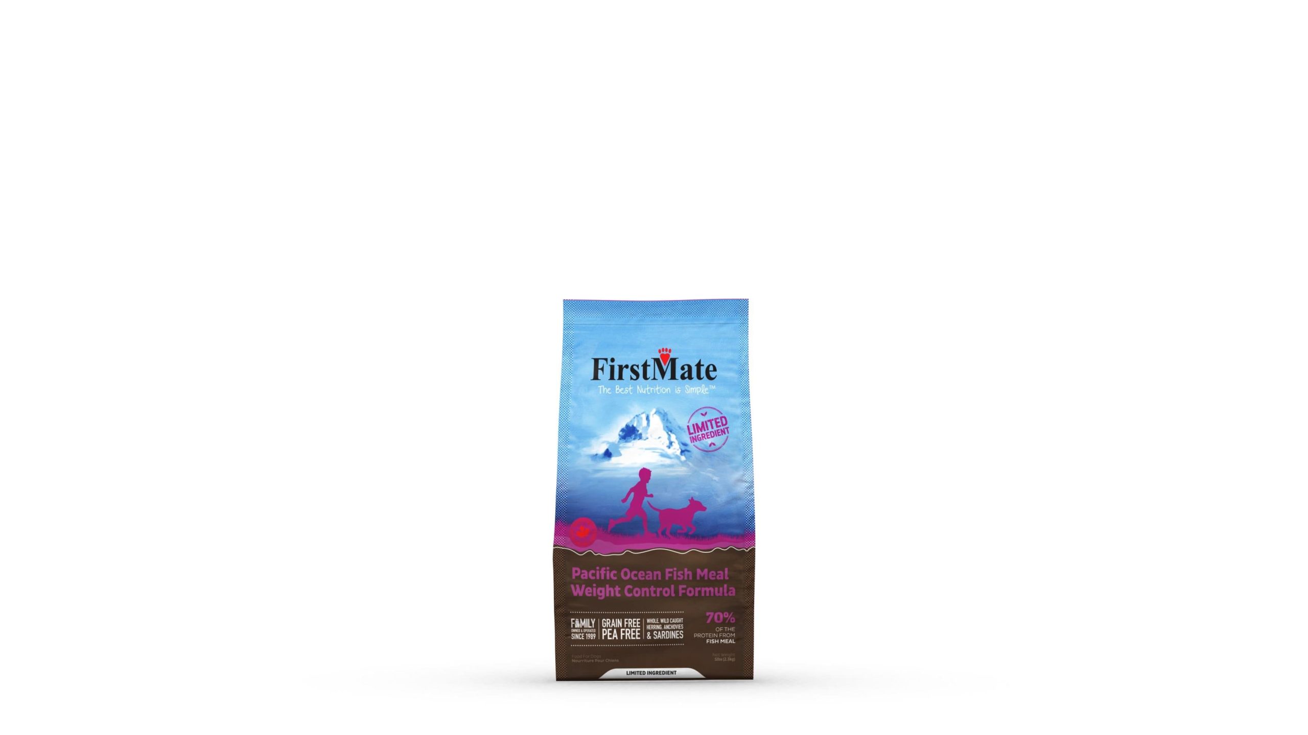 Firstmate Limited Ingredient Diet Grain-Free Pacific Ocean Fish Meal Weight Control Formula Dry Dog Food, 5-lb bag
