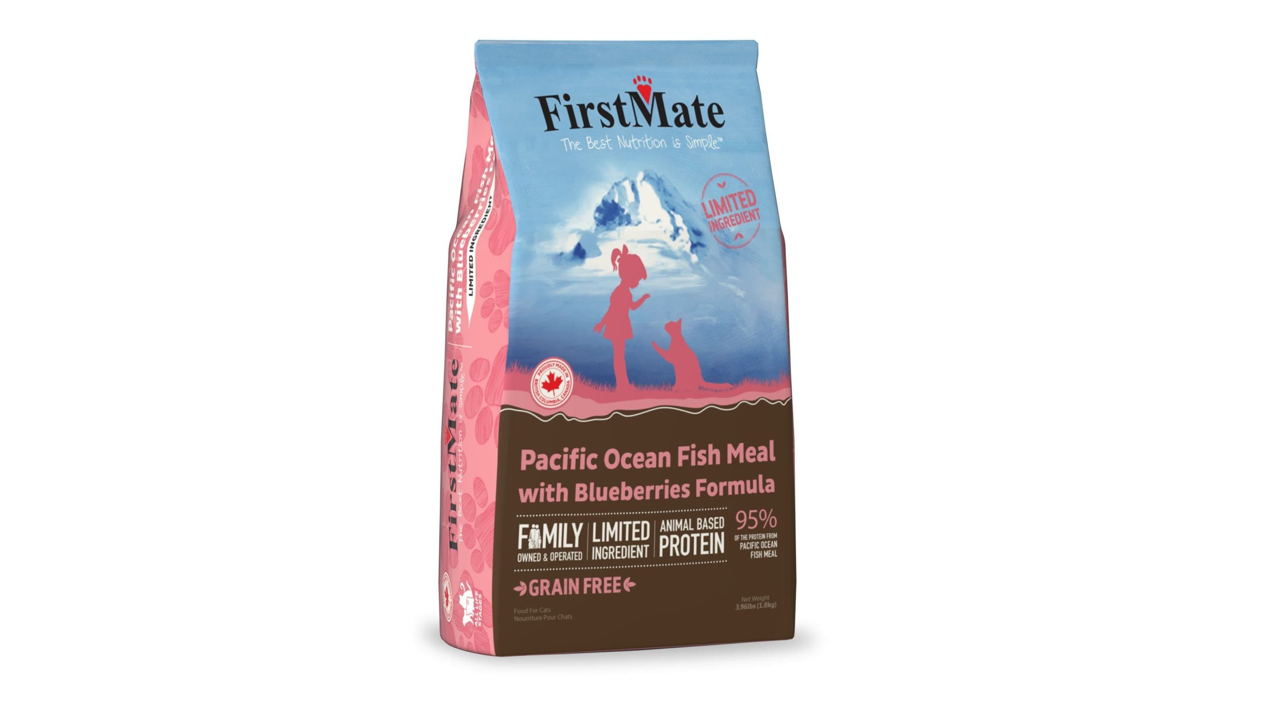 Firstmate Pacific Ocean Fish Meal with Blueberries Formula Limited Ingredient Diet Grain-Free Dry Cat Food, 3.96-lb bag
