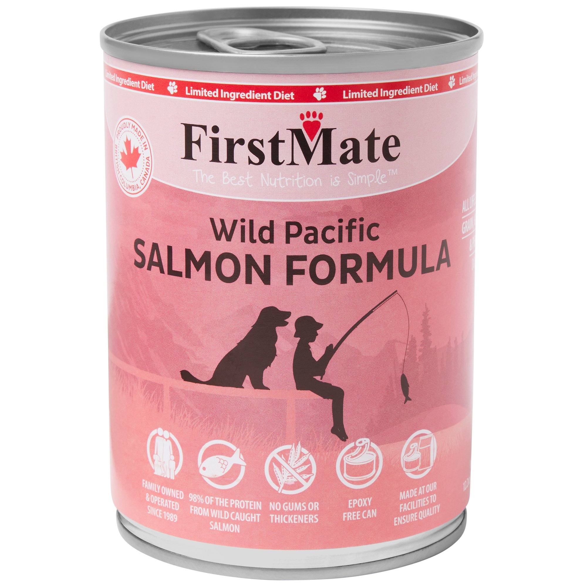 Firstmate Salmon Formula Limited Ingredient Grain-Free Canned Dog Food, 12.2-oz, case of 12