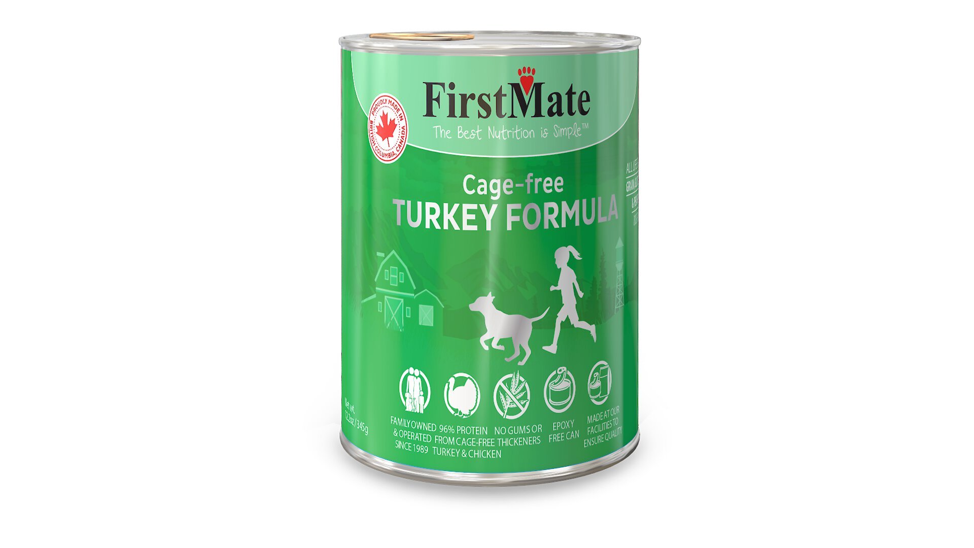 Firstmate Turkey Formula Limited Ingredient Grain-Free Canned Dog Food, 12.2-oz, case of 12