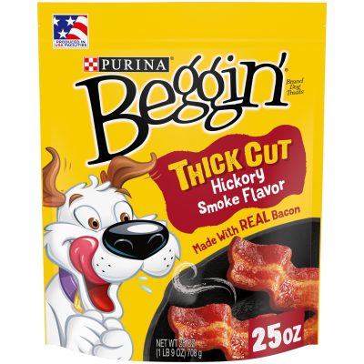 Purina Beggin' Strips Real Meat Thick Cut Hickory Smoke Flavored Dog Treats, 25-oz pouch