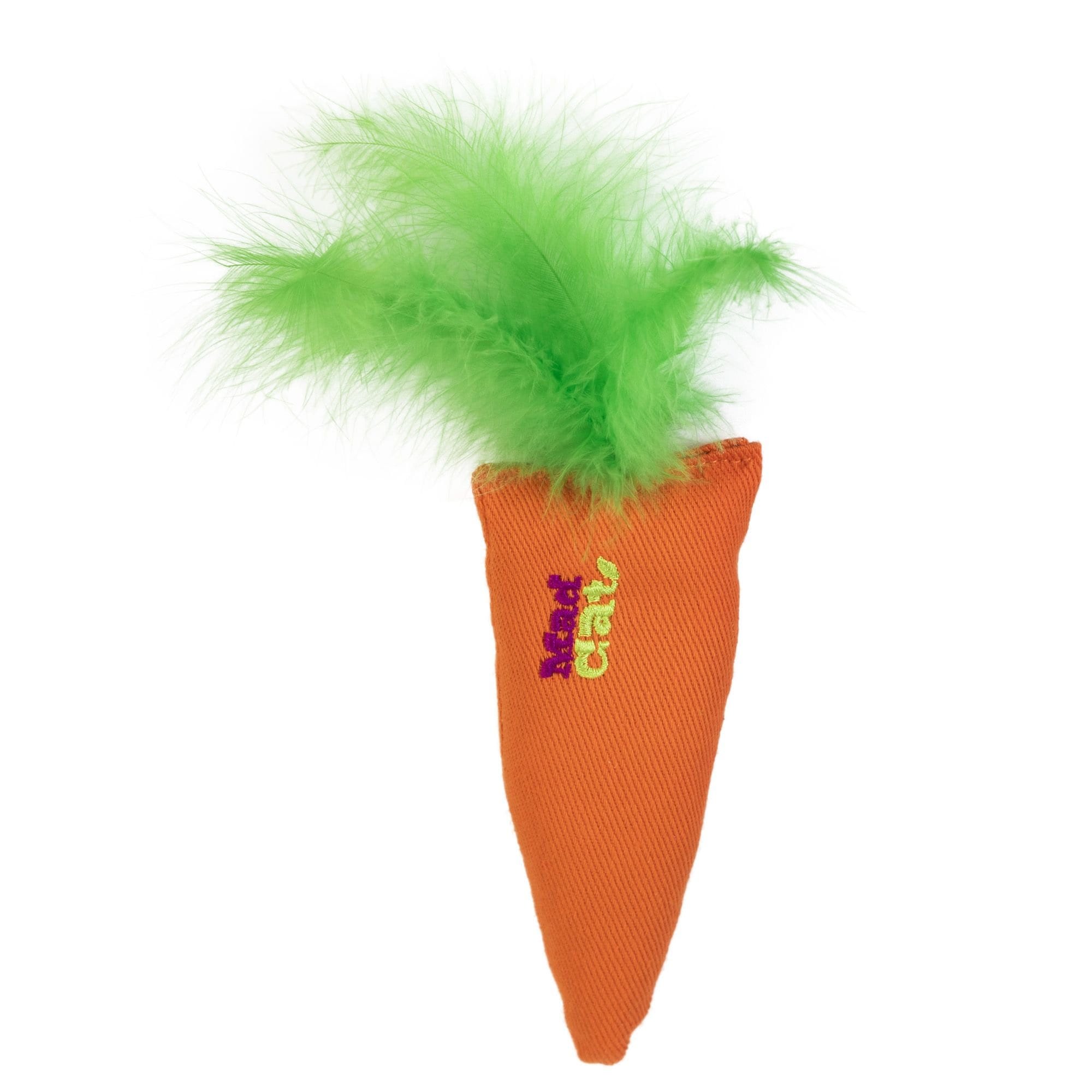 Mad Cat 100% Filled Kitty Carrot Cat Mice Plush Toy with Catnip, Multi Color, Medium