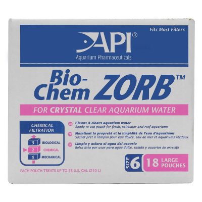 API Bio-Chem Zorb Filter Media Pouch for Crystal Clear Aquarium Water, Size 6, 18 count
