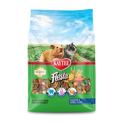 Kaytee Fiesta Gourmet Variety Diet Gerbil & Hamster Food, 4.5-lb bag