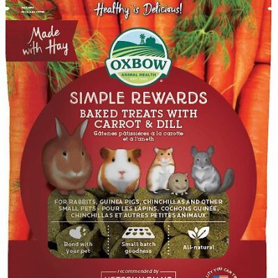 Oxbow Simple Rewards Oven Baked with Carrot & Dill Small Animal Treats, 3-oz bag