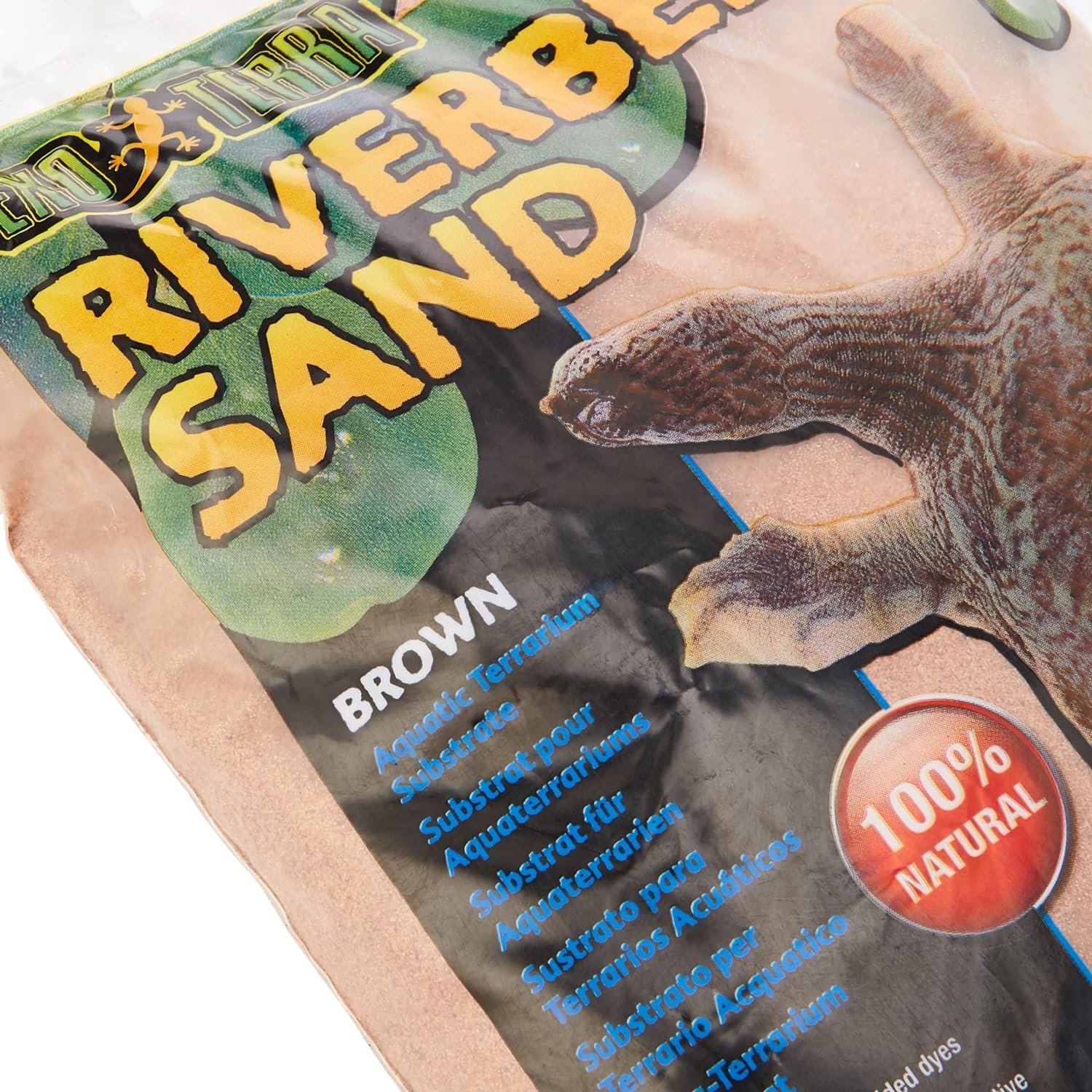 Exo Terra Riverbed Sand Brown Aquatic Terrarium Substrate, 10-lb bag