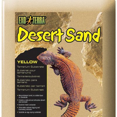 Exo Terra Desert Sand Terrarium Reptile Substrate, Yellow, 10-lb bag