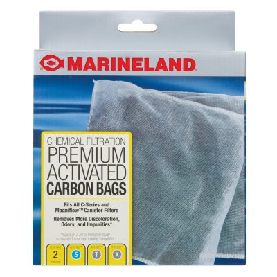 Marineland Rite-Size S, T & X, Fit All C-Series, Magniflow Chemical Aquarium Filtration Carbon Bags, 2 count