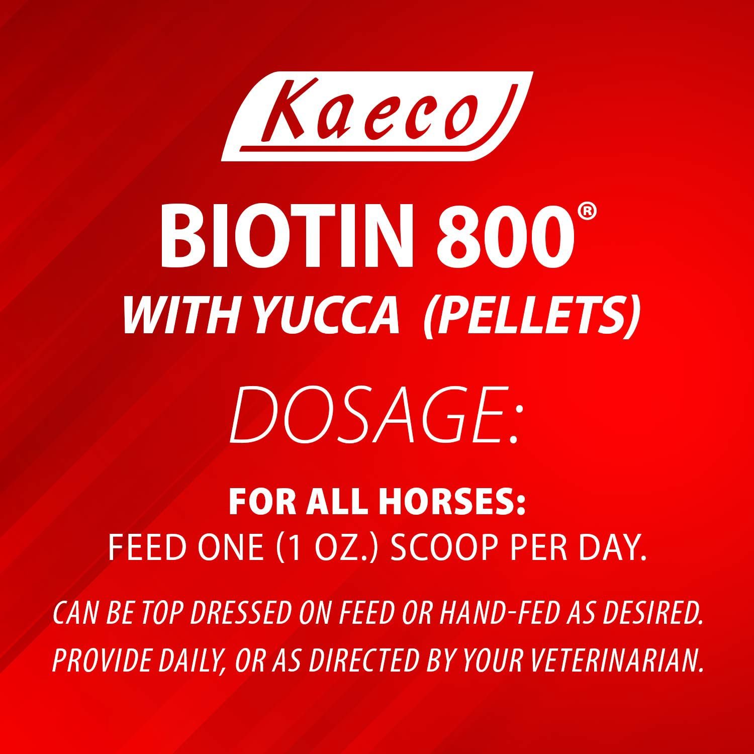 Kaeco Biotin 800 Molasses Pellets Horse Hoof Care Supplement, 6-lb tub