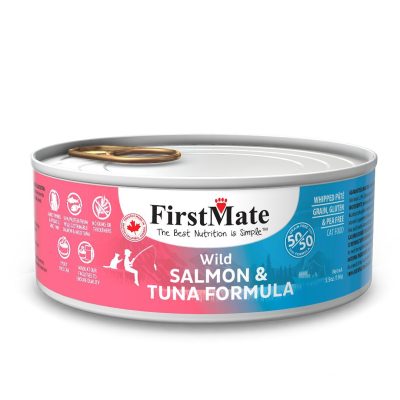 Firstmate 50/50 Salmon & Tuna Formula Grain-Free Canned Cat Food, 5.5-oz, case of 24