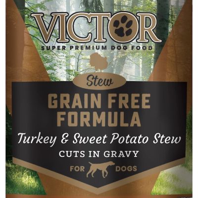 VICTOR Grain-Free Turkey & Sweet Potato Stew Cuts Wet Dog Food or Topper, 13.2-oz, case of 12