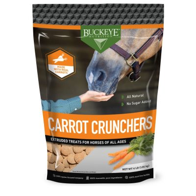 Buckeye Nutrition All-Natural No Sugar Added Carrot Crunchers Horse Treats, 4-lb bag