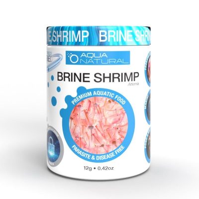 Aqua Natural Grain-Free Freeze-Dried Brine Shrimp Fish Food, 0.42-oz tub