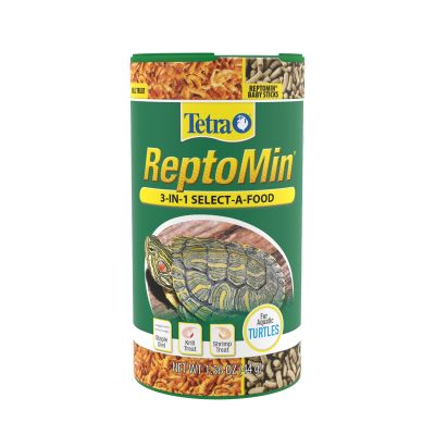Tetra ReptoMin 3-In-1 Select-A-Food Aquatic Turtle Food, 1.56-oz jar