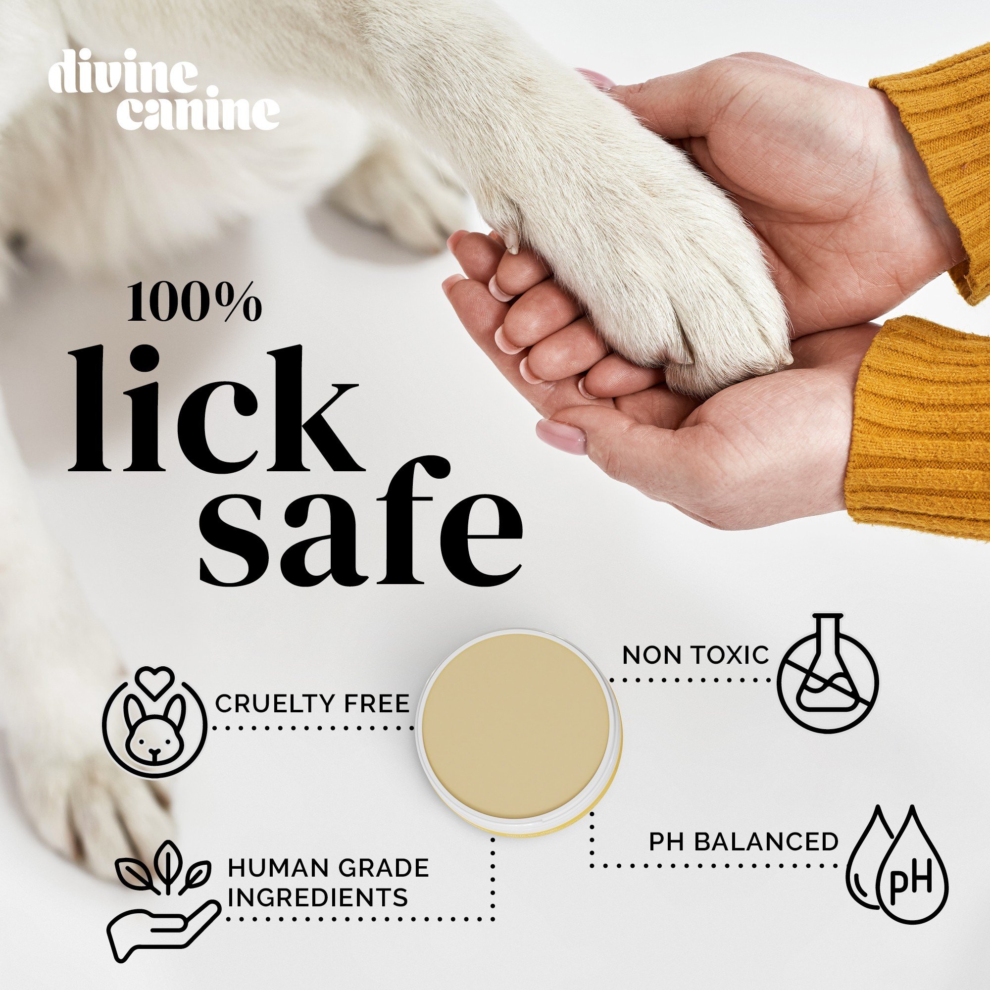 Divine Canine Supreme Paw Wax with Coconut Oil & Vitamin E Dog Paw Cream, 2-oz balm - image 2