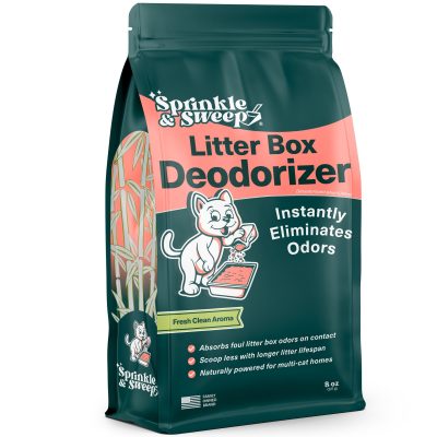 Sprinkle & Sweep Litter Lifespan Enhancer & Cat Litter Box Deodorizer, 8-oz bag