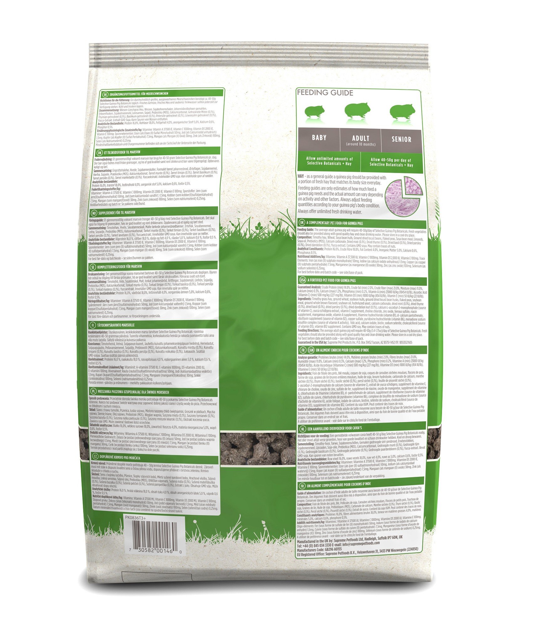 Science Selective Botanicals Guinea Pig Food for Small Pets, 3.3-lb bag