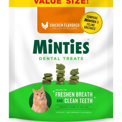 Minties Chicken Flavored Cat Dental Treats, 10-oz bag