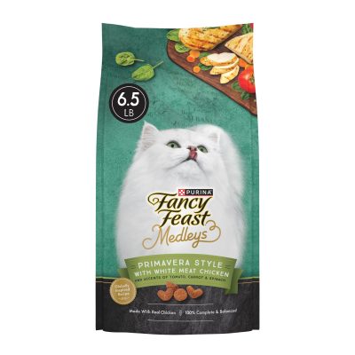 Fancy Feast Medleys Primavera Style White Meat Chicken & Accents of Tomato, Carrot & Spinach Dry Cat Food, 6.5-lb bag
