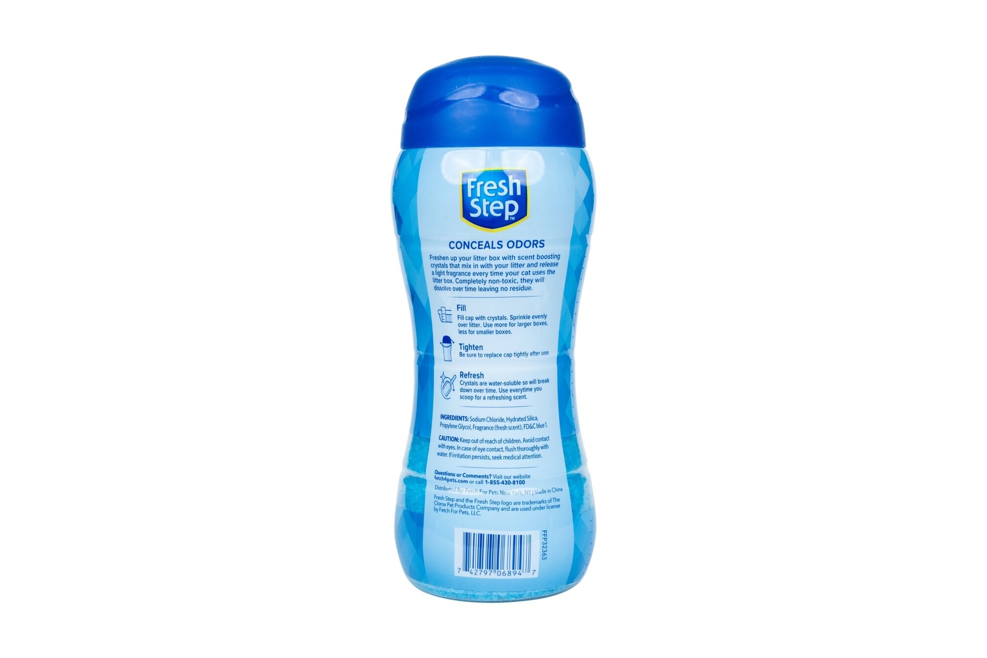 Fresh Step Products Fresh Scent Cat Litter Box Deodorizing Crystals, 30-oz bottle