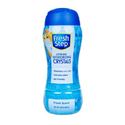 Fresh Step Products Fresh Scent Cat Litter Box Deodorizing Crystals, 30-oz bottle
