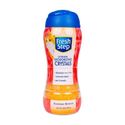Fresh Step Products Summer Breeze Scent Cat Litter Box Deodorizing Crystals, 30-oz bottle