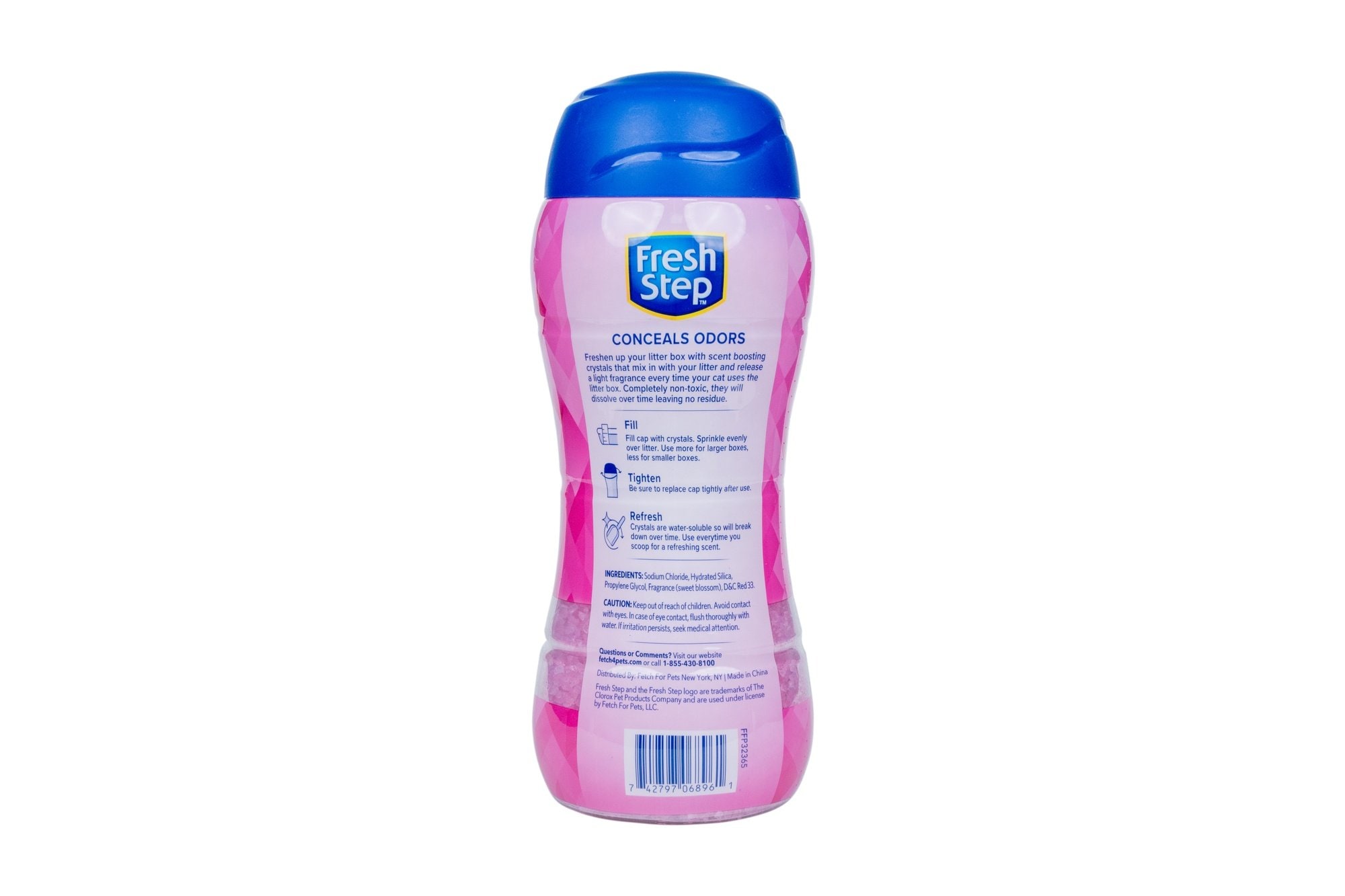 Fresh Step Products Sweet Blossom Scent Cat Litter Box Deodorizing Crystals, 30-oz bottle