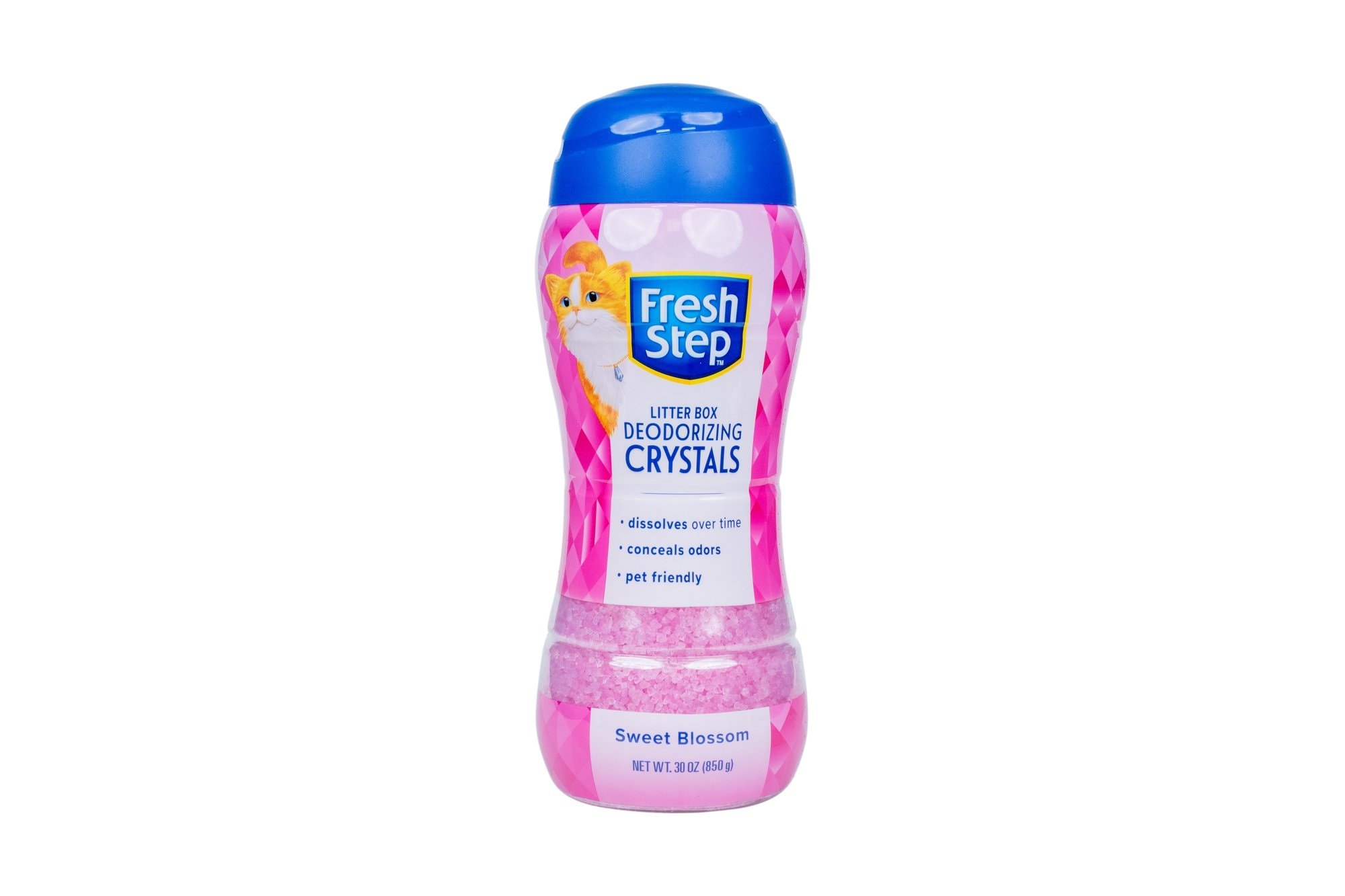 Fresh Step Products Sweet Blossom Scent Cat Litter Box Deodorizing Crystals, 30-oz bottle