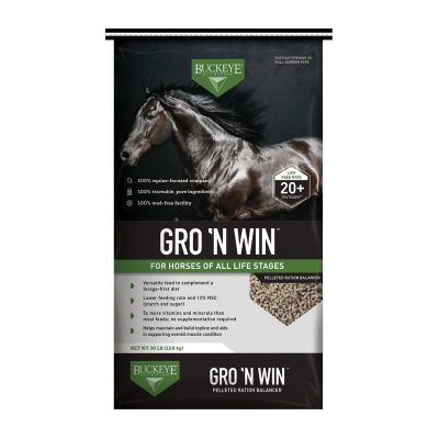 Buckeye Nutrition Gro 'N Win Pelleted Ration Balancer for Horses, 30-lb bag