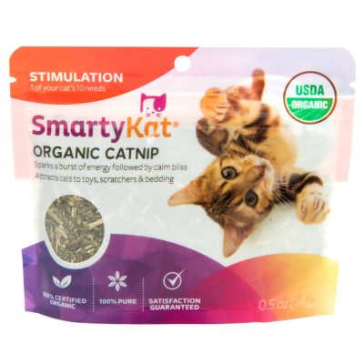 SmartyKat USDA Certified Organic Catnip Cat Attractant, 0.5-oz pouch