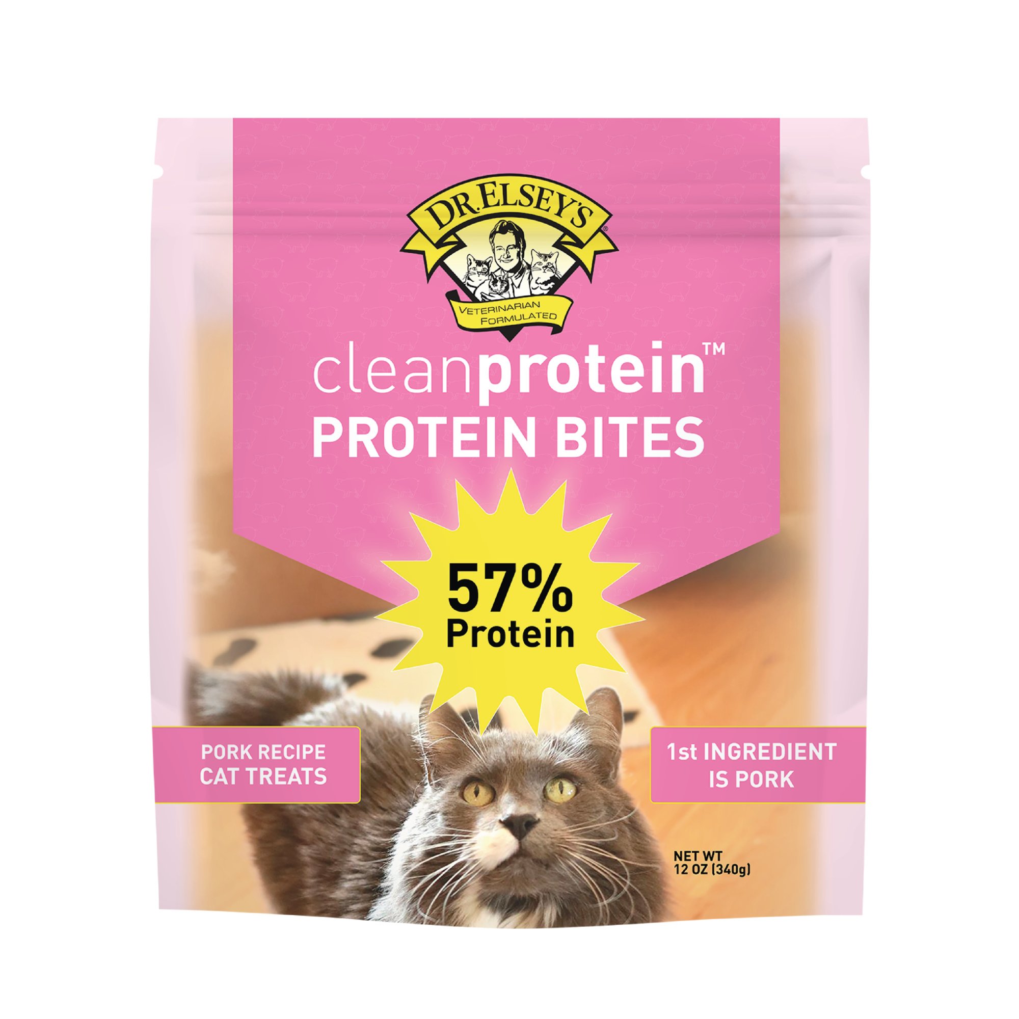 Dr. Elsey's cleanprotein Protein Bites Pork Crunchy Cat Treats, 12-oz bag