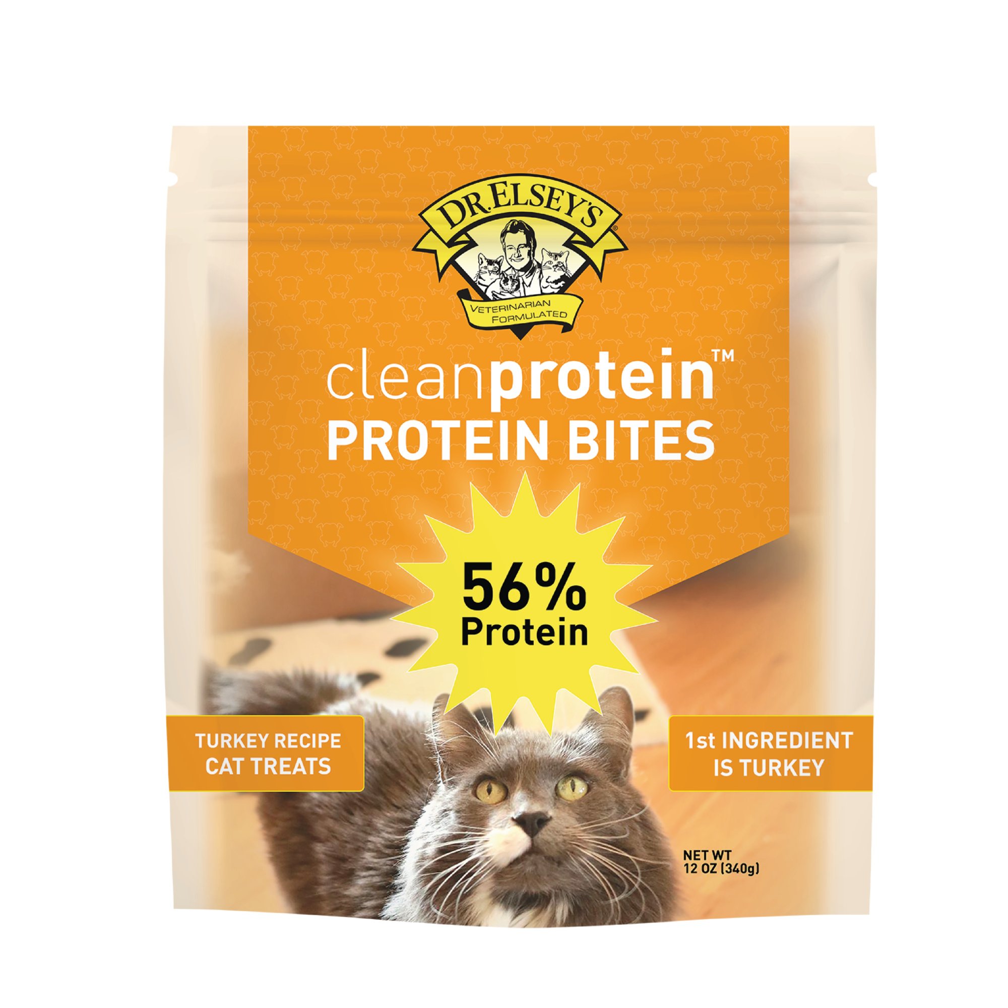 Dr. Elsey's cleanprotein Protein Bites Turkey Crunchy Cat Treats, 12-oz bag