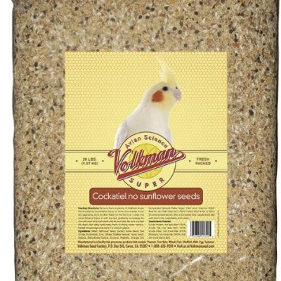 Volkman Avian Science Super Cockatiel No Sunflower Bird Food, 20-lb
