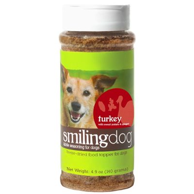 Herbsmith Smiling Dog Kibble Seasoning Turkey with Sweet Potato & Ginger Dog Food Topper, 4.9-oz jar