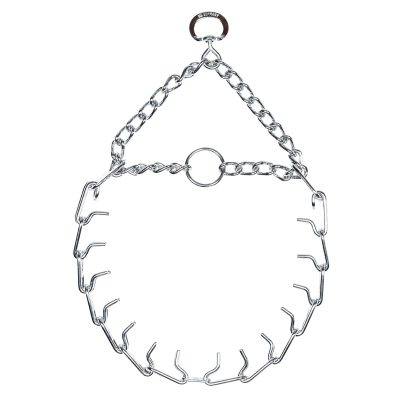 Herm Sprenger Ultra-Plus Short Links Dog Prong Training Collar, Chrome, 18-in neck, 3.0-mm wide
