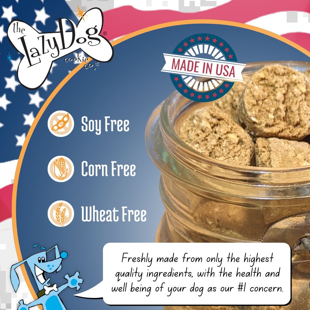 The Lazy Dog Cookie Co. Operation Drool Overload Blueberry & Peanut Butter Dog Treats, 5-oz bag