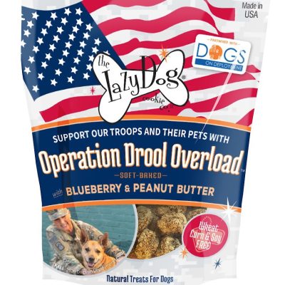 The Lazy Dog Cookie Co. Operation Drool Overload Blueberry & Peanut Butter Dog Treats, 5-oz bag