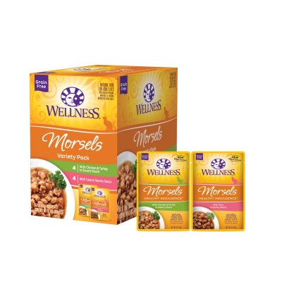 Wellness Complete Health Healthy Indulgence Morsels Variety Pack Natural Grain-Free Cat Food, 3-oz pouch, case of 32