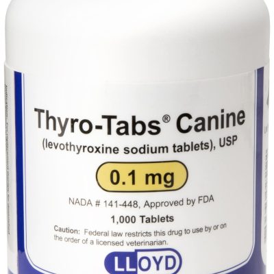 Thyro-Tabs (Levothyroxine Sodium) Tablets for Dogs, 0.1-mg, 1 tablet